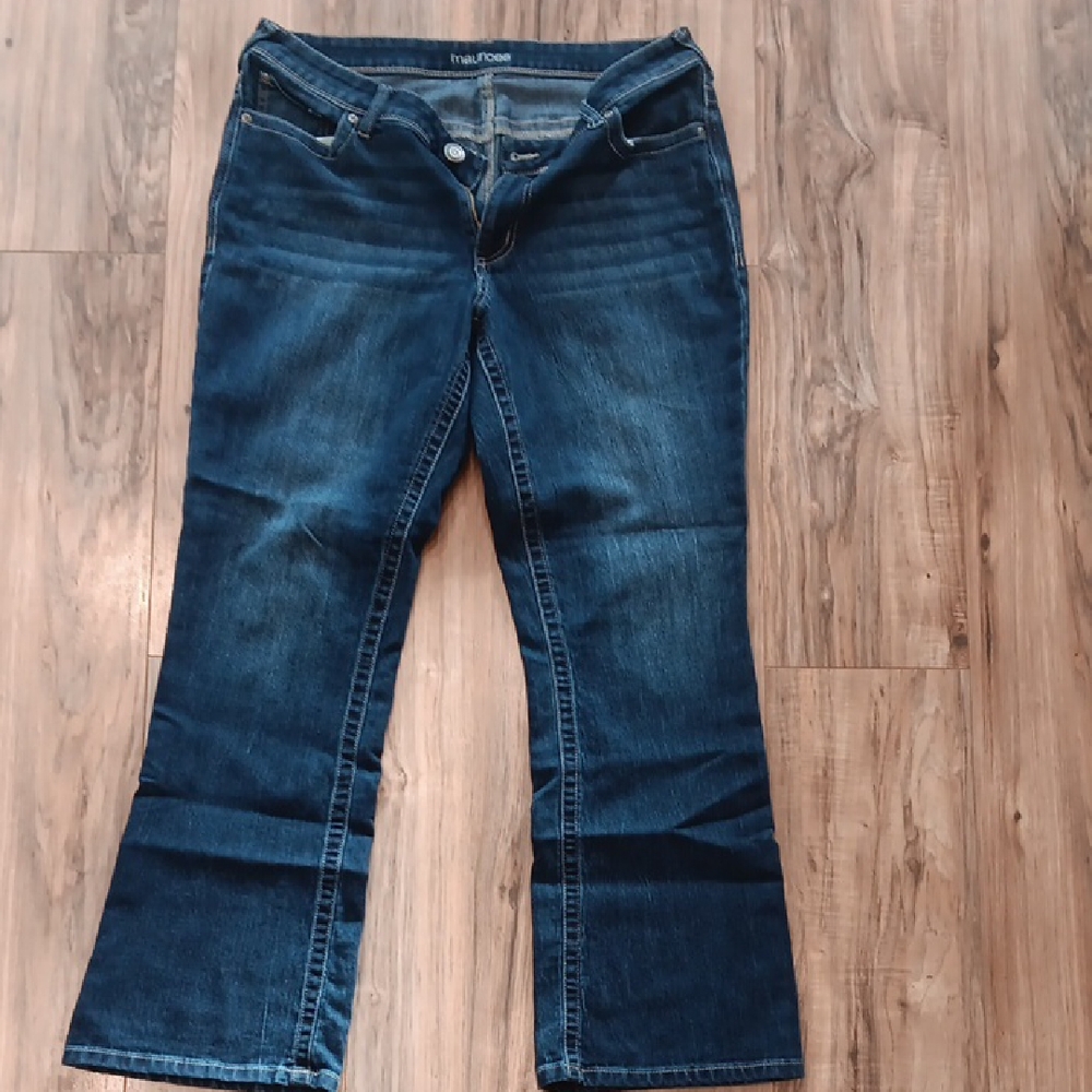 Maurices Women's Deep Blue Flare Jeans